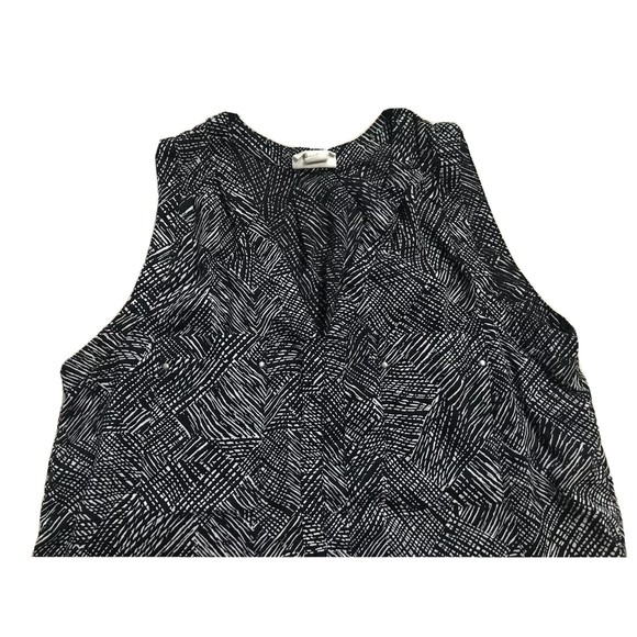 Converse One Star Womens Sleeveless V-Neck Shirt Blouse Top Small S Black White - Picture 3 of 12